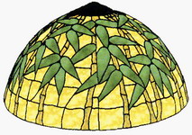 Bambusznáddal díszített Tiffany lámpa sablon