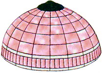 Rózsszín Tiffany lámpa sablon
