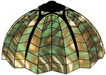 Zöld-fekete mintás Tiffany lámpa sablon
