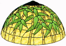 Bambusznád díszítésű Tiffany lámpa sablon