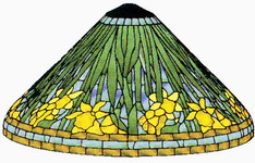 Különleges formájú, virágos Tiffany lámpa sablon