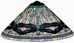 Szitakötős Tiffany lámpa sablon, különleges formával