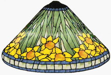 Virágokat ábrázoló Tiffany lámpa sablon