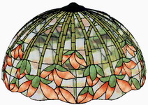 Növényeket ábrázoló Tiffany lámpa sablon