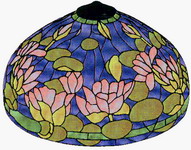 Virágmintás Tiffany lámpa sablonja