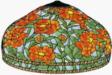 Virágos díszítésű érdekes formájú Tiffany lámpa sablon
