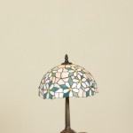 Virágmintás asztali Tiffany lámpa